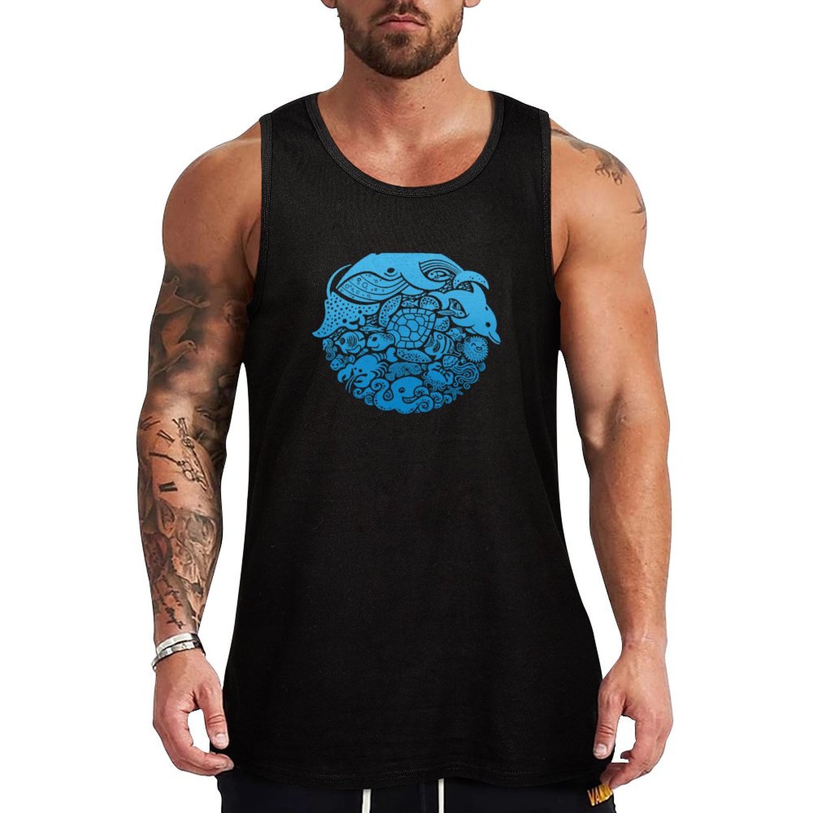 Us Aquatic Sports - Aquatic Blues Tank Top Lightweight Basic