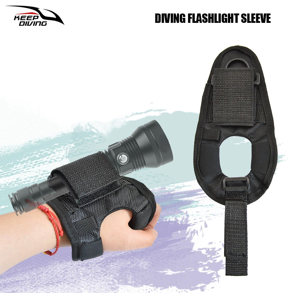 Underwater Flashlight - Scuba Gloves Diving LED Flashlight Holder