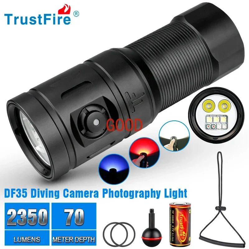 Trustfire DF35 Diving Flashlig - Underwater Flashlight 评论和价格