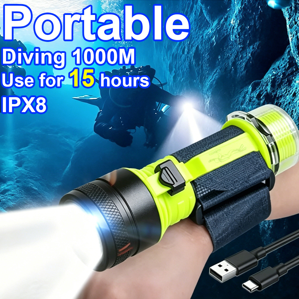 New Portable Professional LED  - Underwater Flashlight 评论和价格
